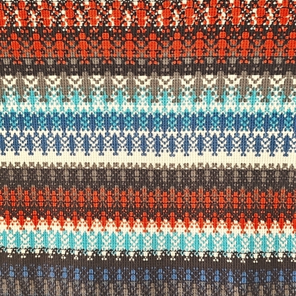 Orvis Fair Isle Thermal Base Layer Top Size Large Multicolor Patterned Stripes - Picture 3 of 10